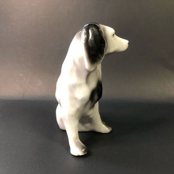 vintage spaniel made in japan figurine black and white spotted as is 3.5 inches - Picture 7 of 11
